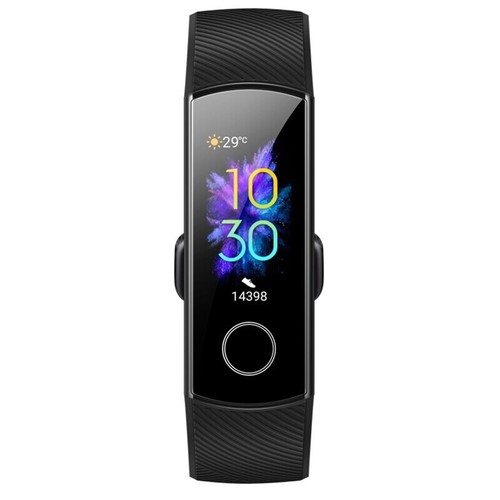 HUAWEI Honor Band 5 Smart Bracelet Blood Oxygen 0.95 Inch AMOLED Touch Large Color Screen 5ATM Heart Rate Monitor Swimming Posture Recognition - Black