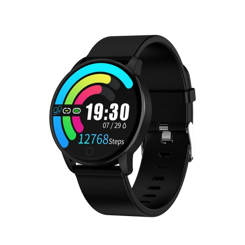 Makibes Q20 Smartwatch Blood Pressure Monitor 1.22 Inch Screen Black