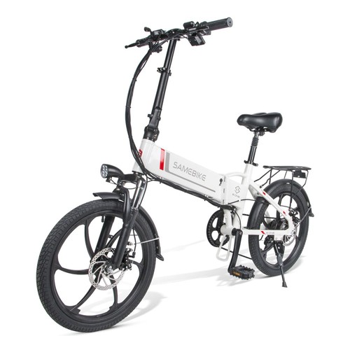 Samebike 20LVXD30 Faltbares Elektro-Moped-Fahrrad, Weiß