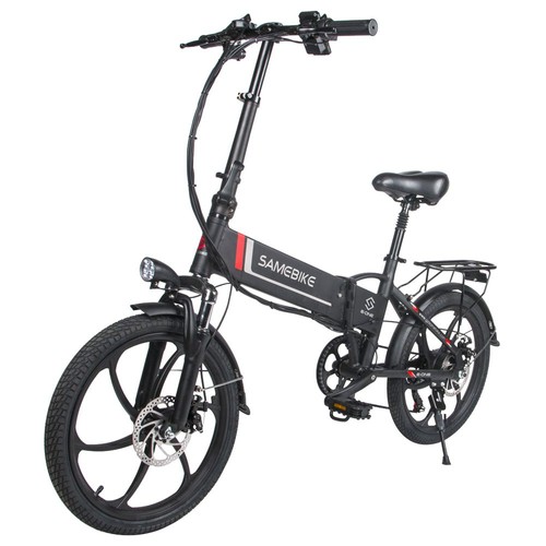 Samebike 20LVXD30 Faltbares Elektro-Moped-Fahrrad, Schwarz