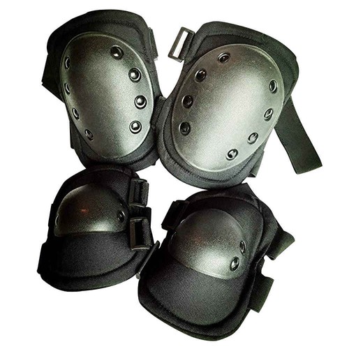 Knee And Elbow Pads Outdoor Hiking Mountain Safety Gear Black