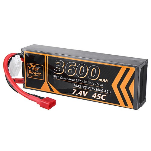 ZOP Power 2S 7.4V 3600mAh 45C T Plug Cube Lipo Battery For RC Car Model FPV Racing Drone RC Airplane Helicopter