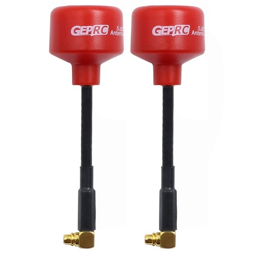 2PCS Geprc Momoda 5.8G 2dBi RHCP MMCX90 FPV Antenna For FPV Goggles Monitor Racing Drone - RED