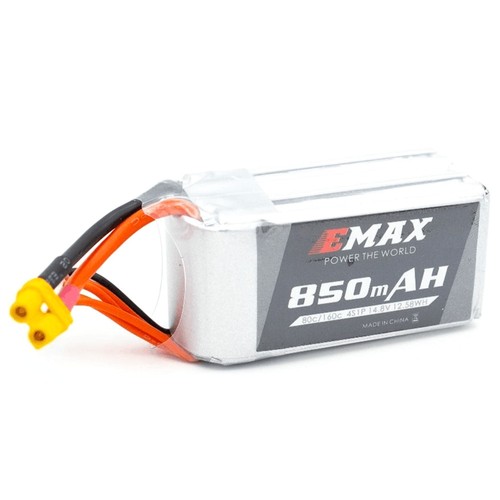 Emax 4S 14.8V 850mAh 80/160C XT30 Plug Lipo Battery For FPV Racing Drone