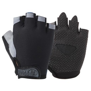 Outdoor Sports Cycling Half Finger Gloves Size L Black And Grey