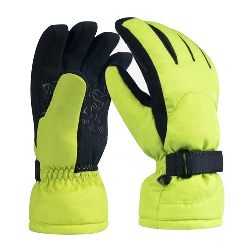 ski gloves green