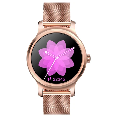 Makibes R2 Smart Watch 1.3 Inch IPS Round Screen Metal Strap Golden