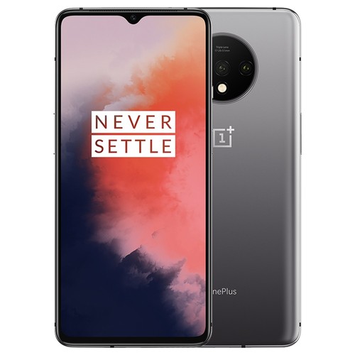 OnePlus 7T 6.55 Inch 4G LTE Smartphone Snapdragon 855 Plus 8GB 128GB 48.0MP+12.0MP+16.0MP Triple Rear Cameras Oxygen OS In-display Fingerprint Face Unlock NFC Global ROM - Frosted Silver
