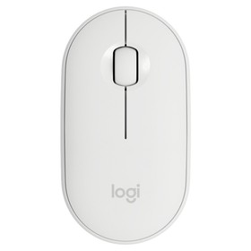 Mouse di connessione Logitech Pebble Wireless Dual Mode bianco