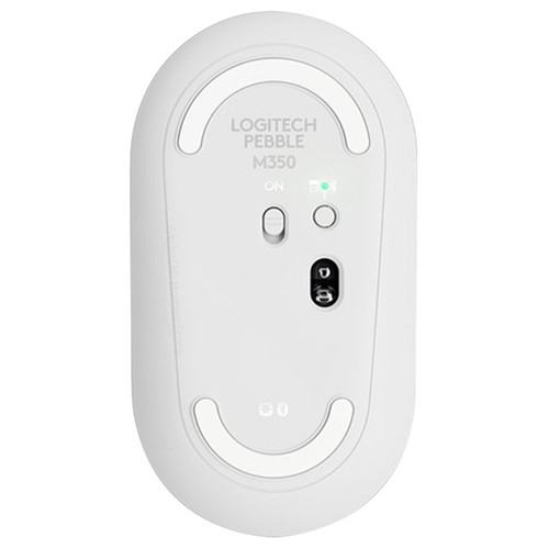 Logitech Pebble Wireless Mouse Bluetooth 2 4GHz Mute Dual Mode Portable For PC Laptop - White.