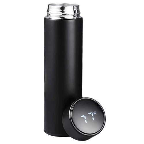 500 ML Portable Car Smart Thermos Digital Thermometer stainless steel