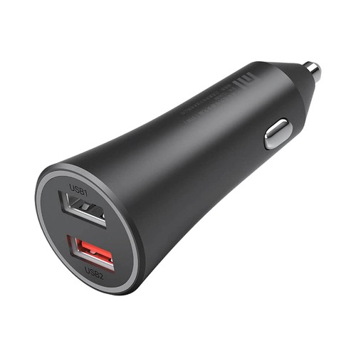 Xiaomi CC06ZM Car Charger 37W Fast Charge Version Dual USB Port Output With LED Light - Black