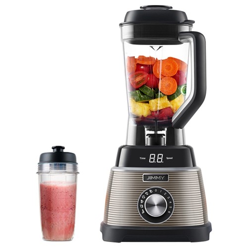 Xiaomi JIMMY B53 Smoothie Blender With LED Display 5 Intelligent Modes 1000W 6 Speed 1.5L BPA-free Glass Jug 25000 RPM High Speed 4 Sharp Blades Self-cleaning with Carry-on for Ice Nuts Soup Sauce - Gray