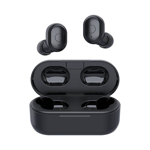 AUSDOM TWS01 Bluetooth 5.0 True Wireless Earphones CVC 8.0 Binaural Call Independent Usage 600mAh Charging Box - Black