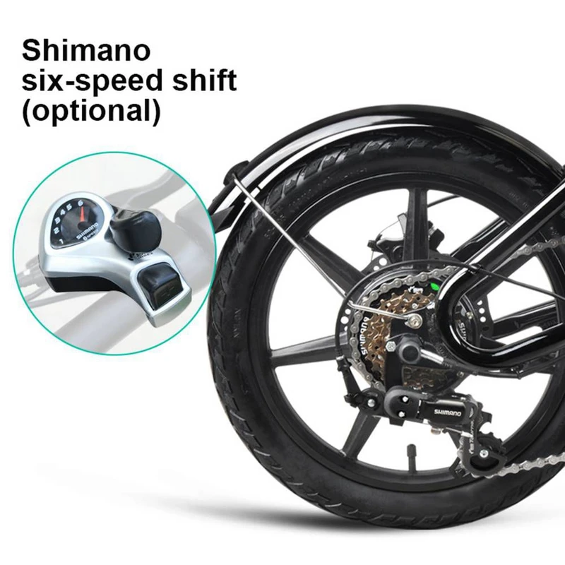 FIIDO D3S Folding Moped Electric Bike Gear Shifting Version Black