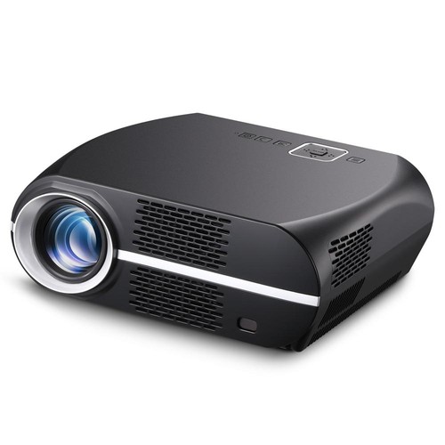 VIVIBRIGHT GP100 720P LED Projector 3500 Lumens 1080P Video Decode 3000:1 Contrast Ratio 180'' Image Size HiFi Stereo Speaker - Black