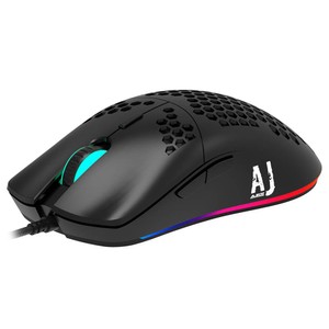 Ajazz AJ390 Ultralight Hollowout Wired Mouse Black