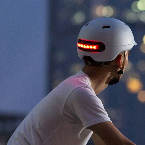 Xiaomi Smart4u SH50 Fahrrad Smart Flash Helm Automatische Licht Wahrnehmung Warnlicht Wasserdichte Größe L - Schwarz