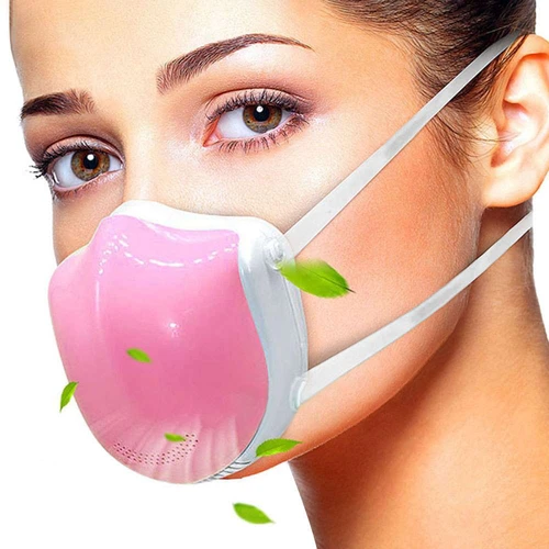 3pcs Q5 Pro Reusable Smart Electric Air Filter N95 Face Mask Pink - Diy Activated Carbon Air Filter Mask