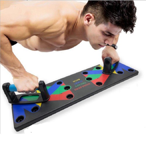 Portable Fitness Exercise Push-up Pad Blue