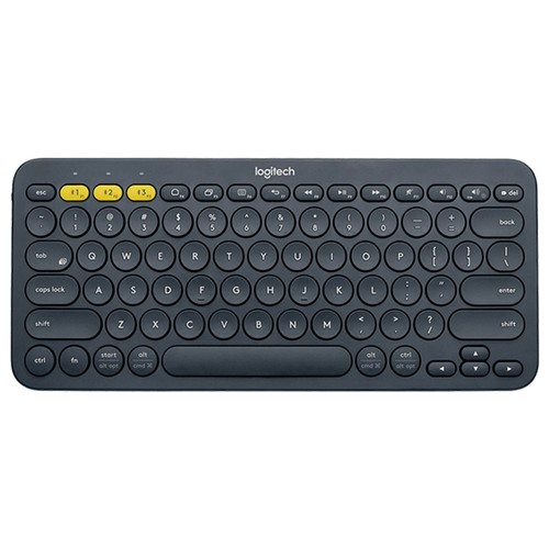 Logitech K380 Multi-Device Bluetooth Keyboard for Windows, Mac, Chrome OS, Android, iPad, iPhone, Apple TV Compatible with Flow Cross Computer Control and Easy-switch up to 3 Devices - Grey