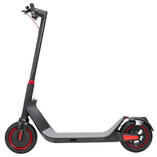 KUGOO G-Max Electric Scooter 10 Inch Pneumatic Tire 500W Brushless Motor Max Speed 30km/h  Up To 32km Rang 10.4AH Battery - Black