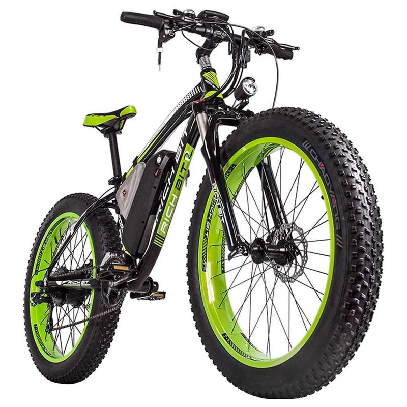 RICH BIT TOP-022 E-Bike 1000W Motor 17AH 26 Inch 35Km/h Black Green