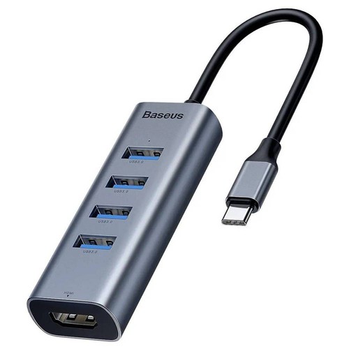 Baseus 5-in-1 Type-C HUB Adapter With 4 x USB 3.0 Ports +...