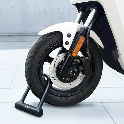 HIMO Portable Dubbelöppna U-formad lås Solid Core Lock Body Silikonmantel för cykel Motorcykelsäkerhet Anti-stöld - Svart