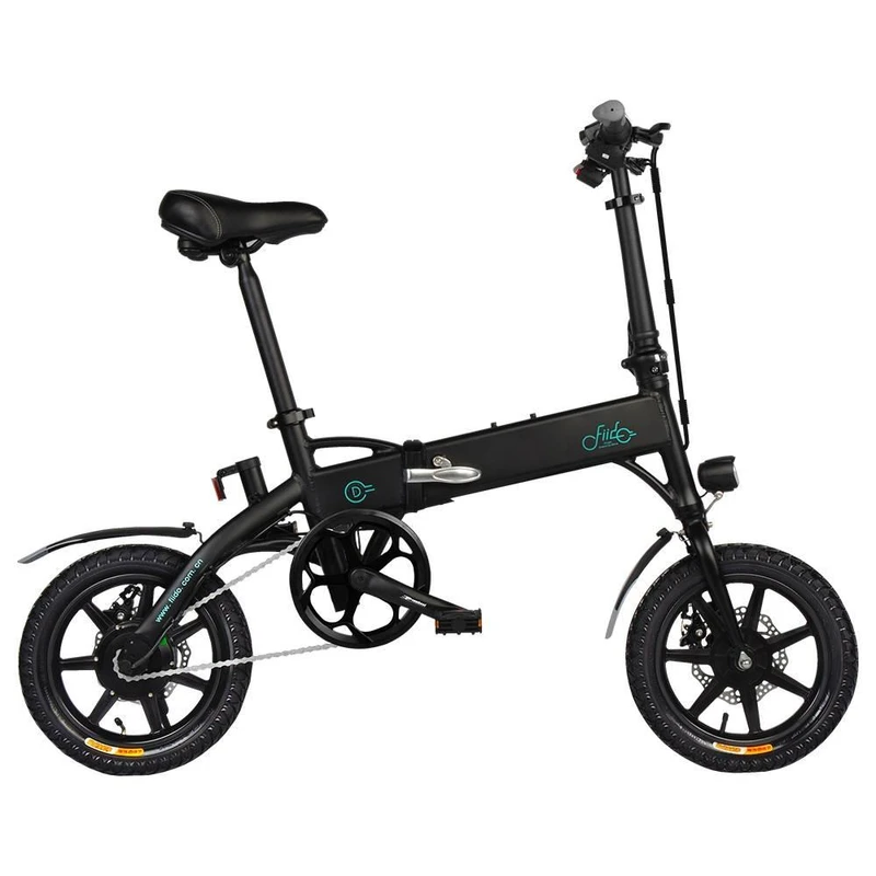 FIIDO D1 Folding Electric Moped Bike 10.4Ah Lithium Battery Black