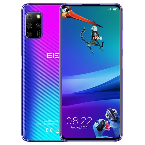Elephone E10 Pro Global Version 4G LTE Smartphone 6.55 Inch TFT Screen MT6762D 4GB RAM 128GB ROM Android 10.0 Quad Rear Camera 4000mAh Battery - Blue
