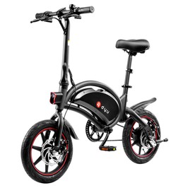 DYU D3F with Pedal Folding Moped Electric Bike 14 Inch Inflatable Rubber Tires 240W Motor 10Ah Battery Max Speed 25km/h