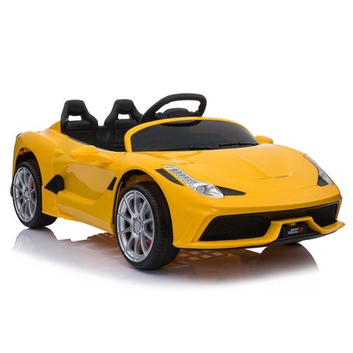 12V Kids Ride On Sports Car Yellow