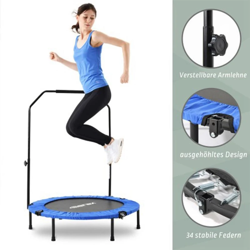 Merax 40 Inch Foldable Home Fitness Trampoline Blue