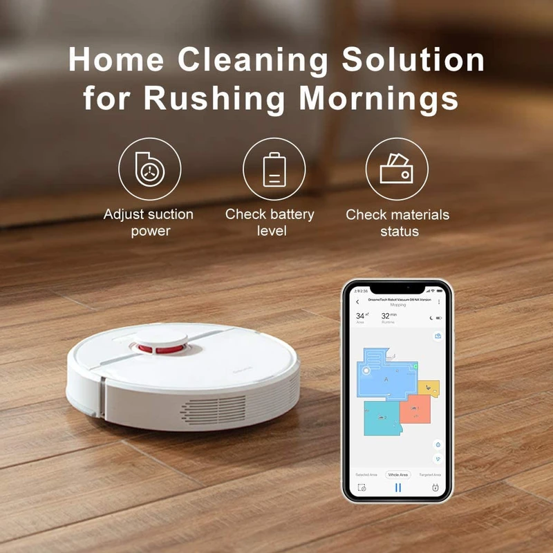 Dreame D9 Smart Robot Cleaner 3000Pa Suction EU Version White