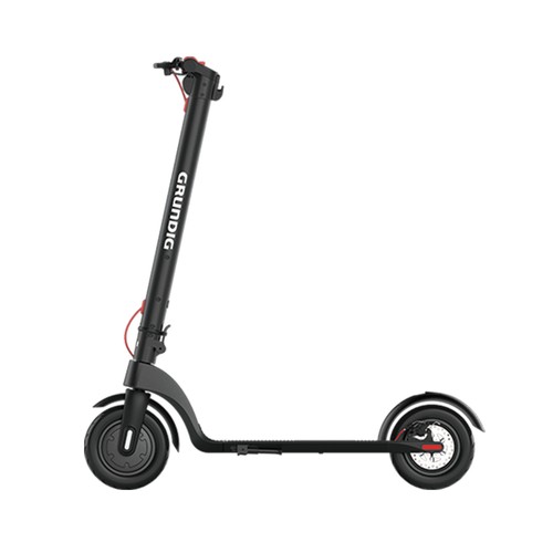 GRUNDIG X7 Electric Folding Scooter 6.4Ah Battery 350W Motor Max Speed 25km/h Aluminum Body 10 Inch Pneumatic Tire 3 Speed Modes - Black