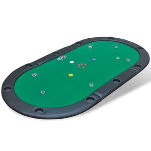 10Player Foldable Poker Tabletop Green