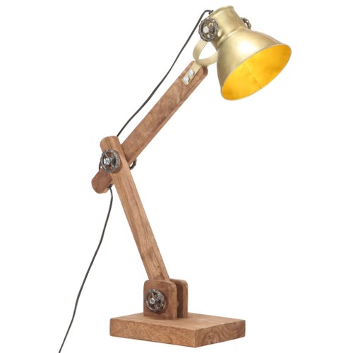 Industrial Desk Lamp Brass Round 58x18x90 cm E27