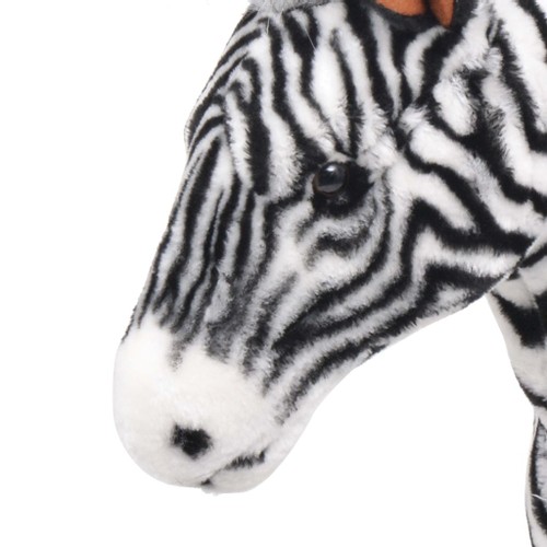 Stehendes Plüschtier Zebra Schwarz und Weiß XXL