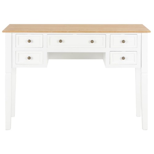 Schreibtisch Weiß 109,5x45x77,5 cm Holz