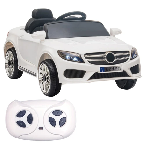 white ride on car
