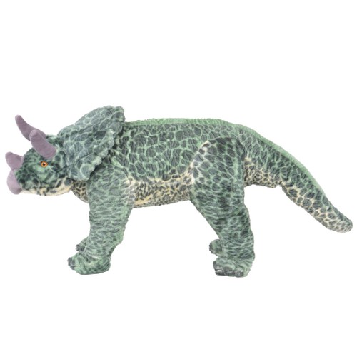 green stuffed triceratops