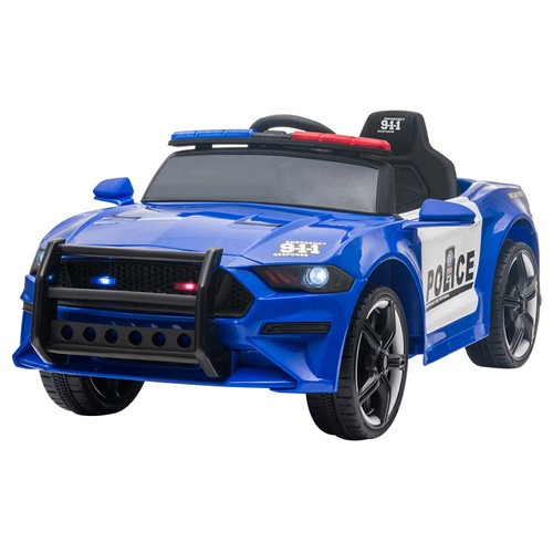 Details about   Kids Ride On Police Sports Car 12V Electric Batt RC LED Lights Music MP3 SD Blue 
