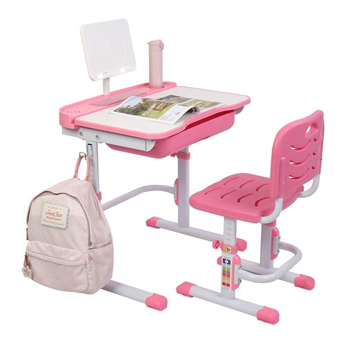 70CM Kids Study Desk and Chair Set Pink
