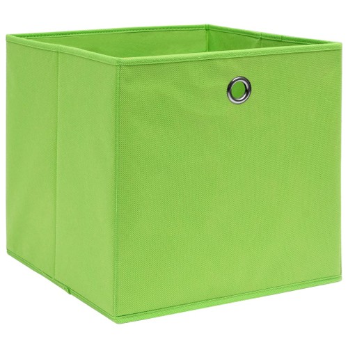 Storage Boxes 10 pcs Nonwoven Fabric 28x28x28 cm Green