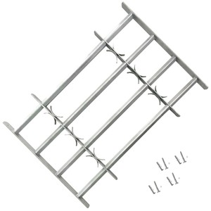 Adjustable Security Grille for Windows with 4 Crossbars 500650 mm