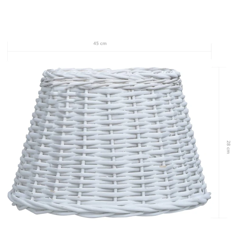 Lamp Shade Wicker 45x28 cm White