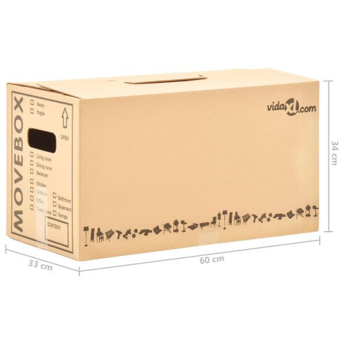Moving Boxes Carton XXL 80 pcs 60x33x34 cm