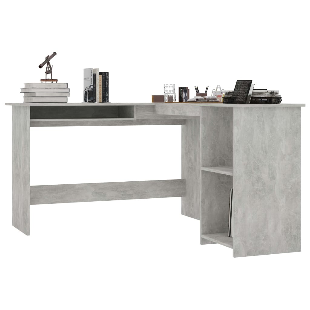 concrete corner desk