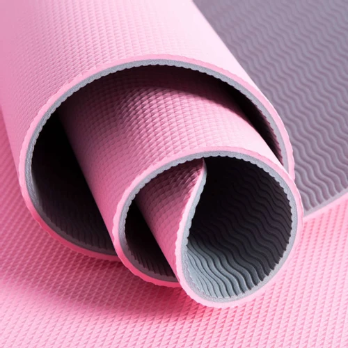 Pure2Improve Yoga Mat 173x58x0.6 cm Pink and Grey